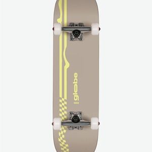 Globe Skateboard with Bold Yellow Stripes